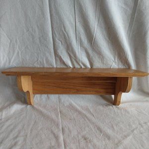 Vintage Oak Wall Shelf  For Clock Or Picture Wood 16 in Wide